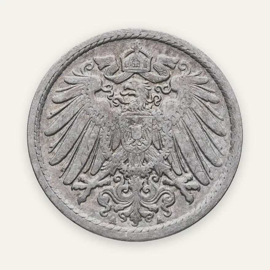 Германия 5 пфеннигов (pfennig) 1900 A  знак монетного двора: "A" - Берлин, реверс