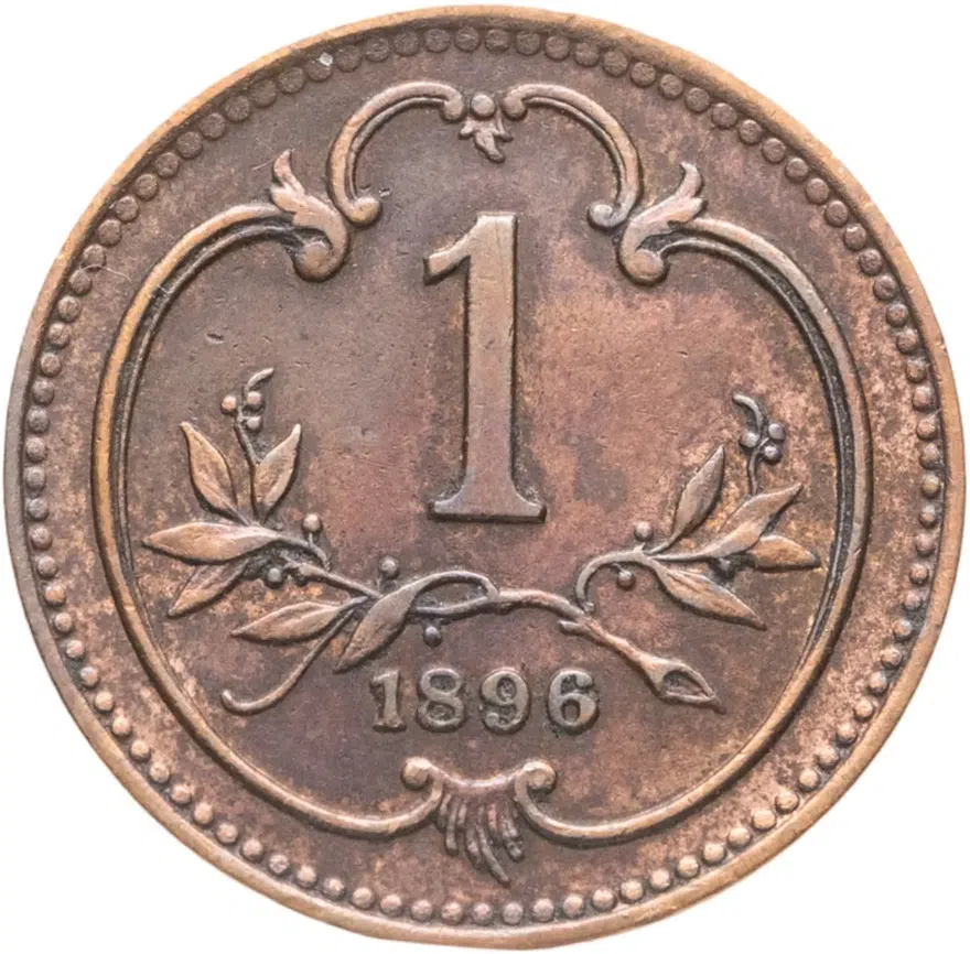 Австрия 1 геллер (heller) 1896