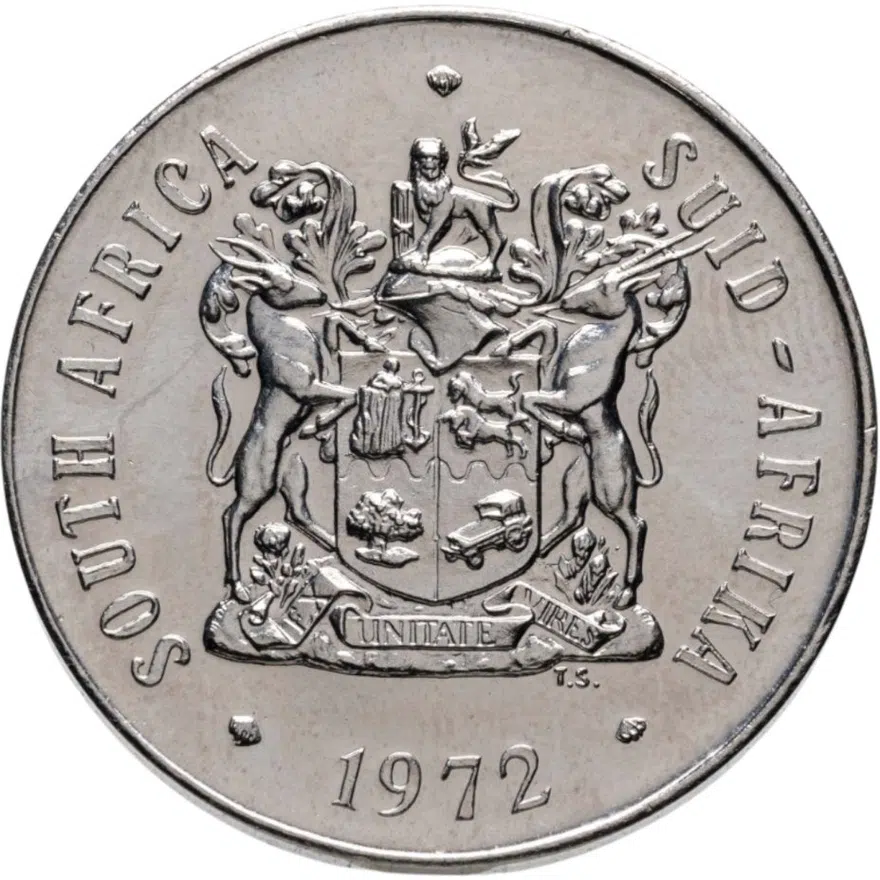 ЮАР 50 центов (cents) 1972, реверс