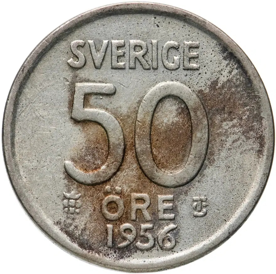 Швеция 50 эре (ore) 1956, аверс