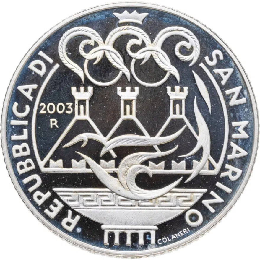 Сан-Марино 5 евро (euro) 2003 "XXVIII летние Олимпийские Игры, Афины 2004"