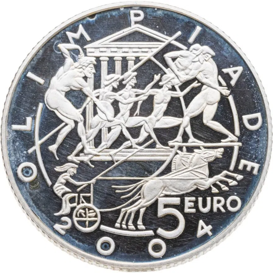 Сан-Марино 5 евро (euro) 2003 "XXVIII летние Олимпийские Игры, Афины 2004", реверс