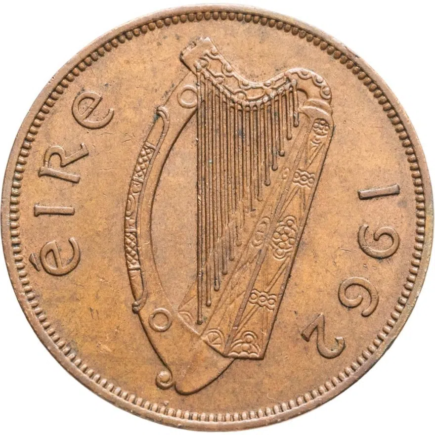 Ирландия 1 пенни (penny) 1962, реверс