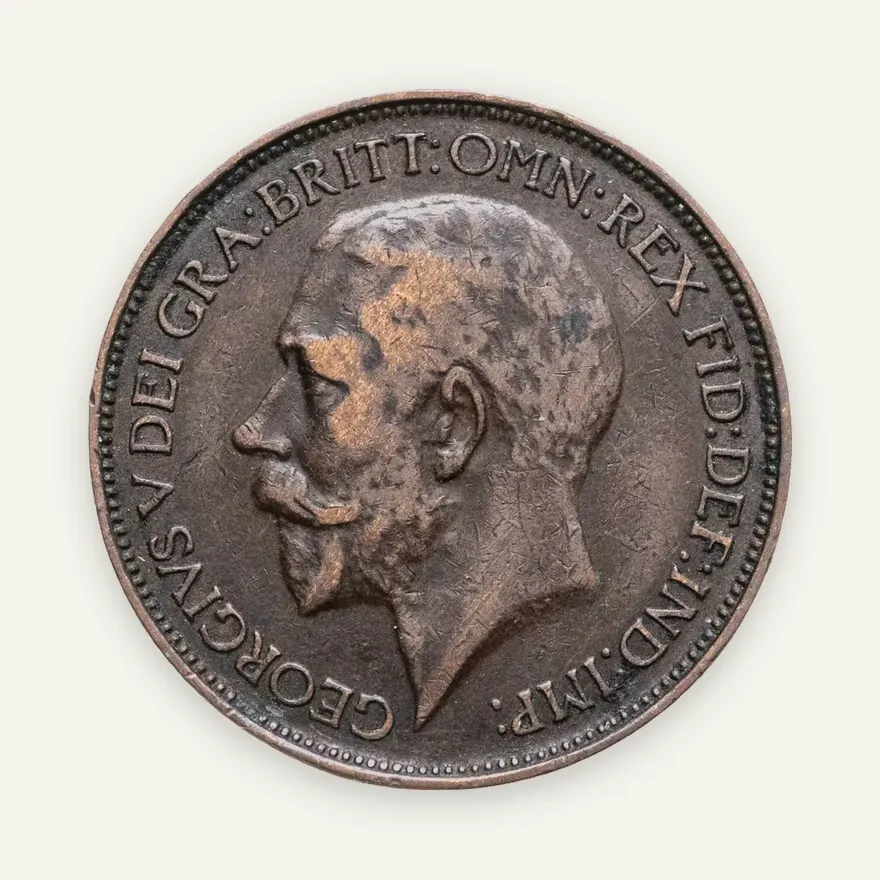 Великобритания 1/2 пенни (penny) 1923, реверс