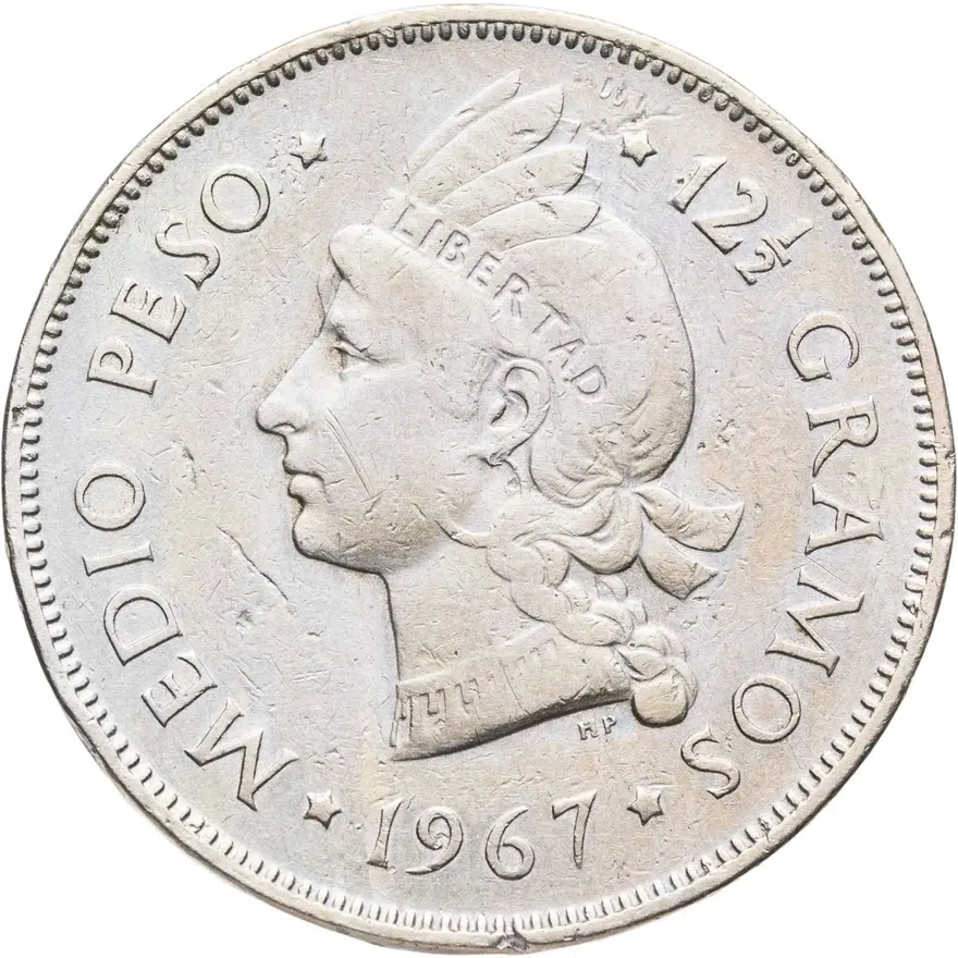 Доминикана 1/2 песо (peso) 1967