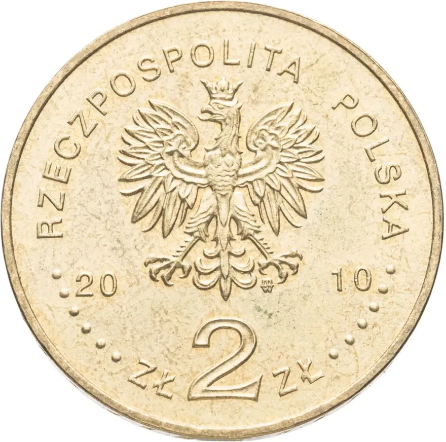 Польша 2 злотых (zlote) 2010  История польской музыки - Кшиштоф Комеда, аверс