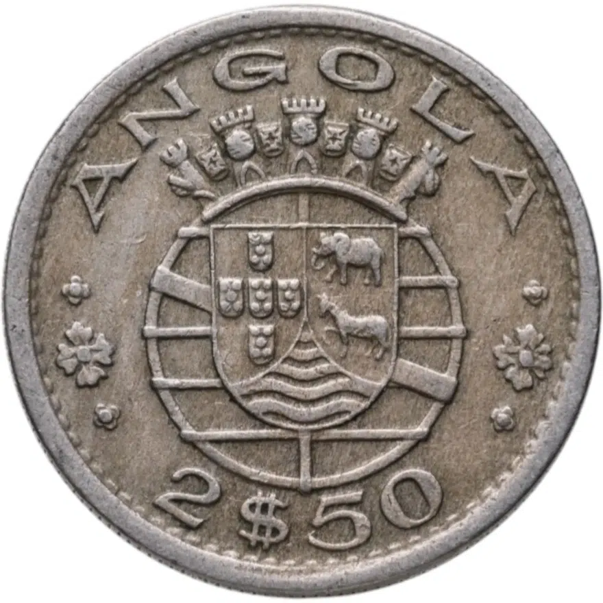 Ангола 2,5 эскудо (escudos) 1968, реверс