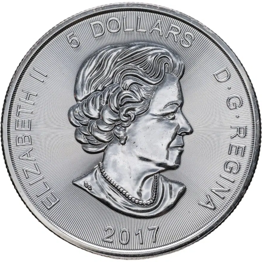Канада 5 долларов (dollars) 2017  Рысь, реверс
