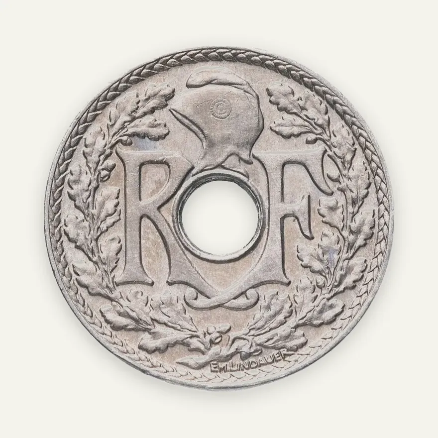 Франция 10 сантимов (centimes) 1917-1938, реверс