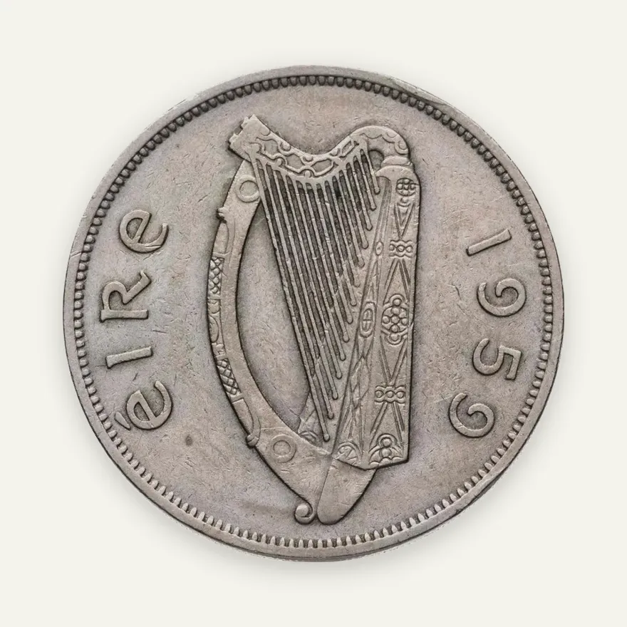 Ирландия 1/2 кроны (crown) 1959, реверс