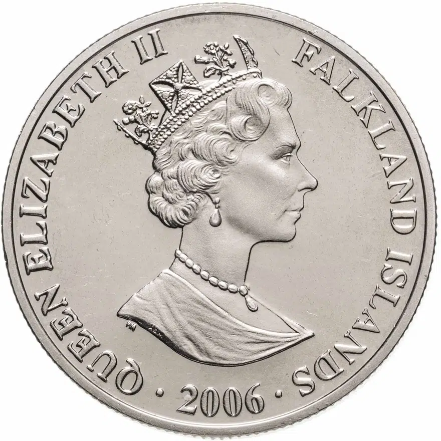 Фолклендские острова 1 крона (crown) 2006 Арктика и Антарктика - Джон Росс и Джеймс Кларк Росс, реверс