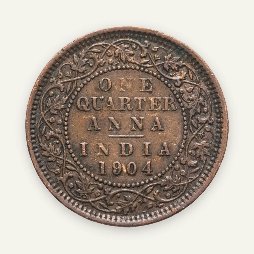 Индия (Британская) 1/4 анны 1904, реверс