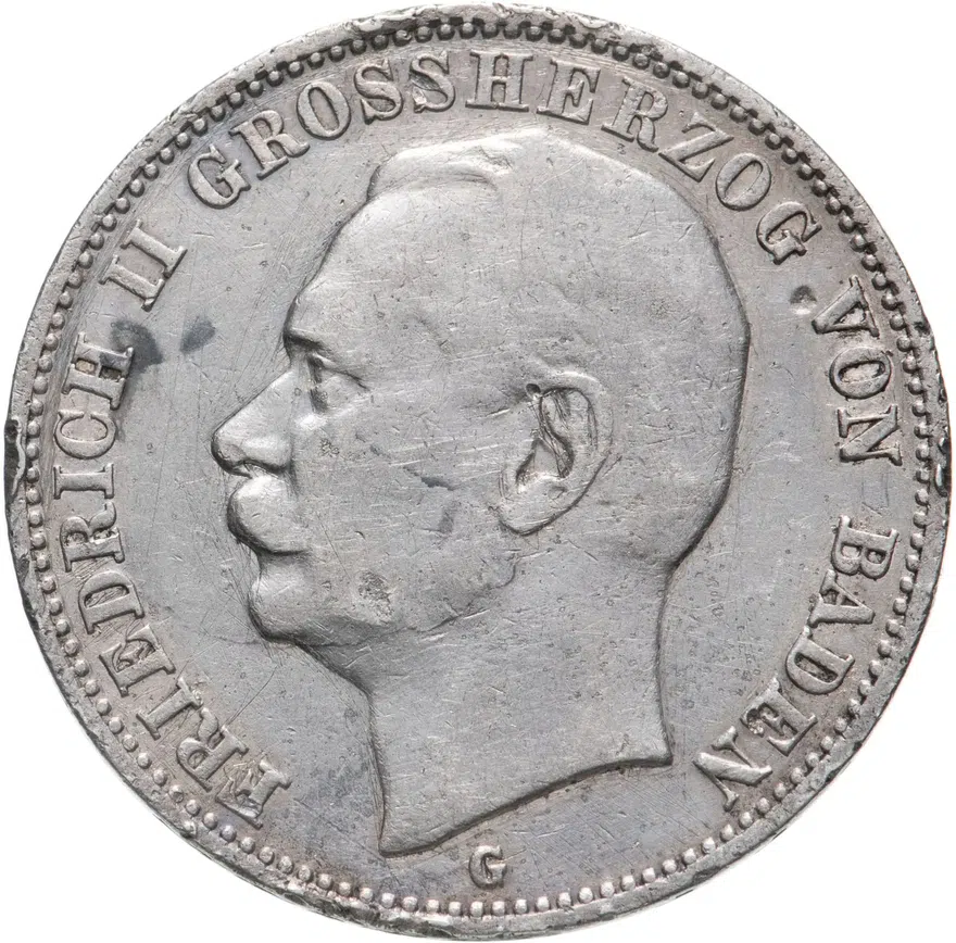 Германия (Империя) 3 марки (mark) 1908 G  Баден