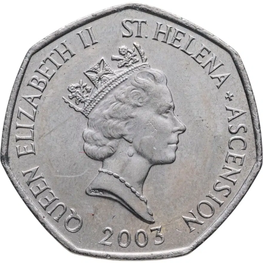 Острова Святой Елены и Вознесения 50 пенсов (pence) 2003, реверс