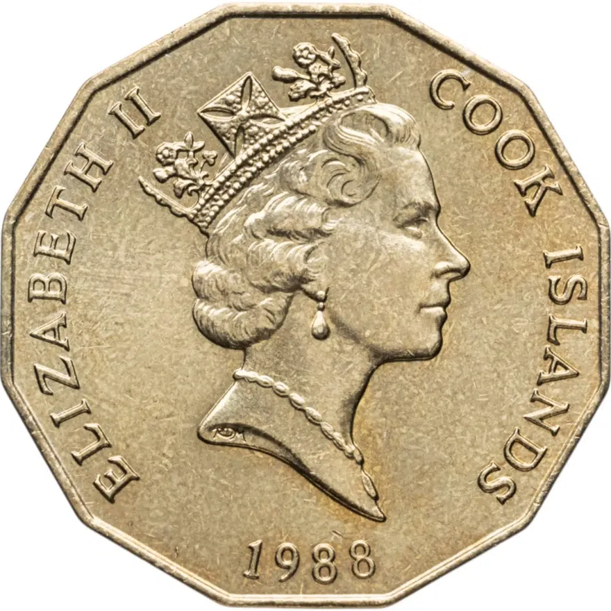 Острова Кука 5 долларов (dollar) 1988, реверс
