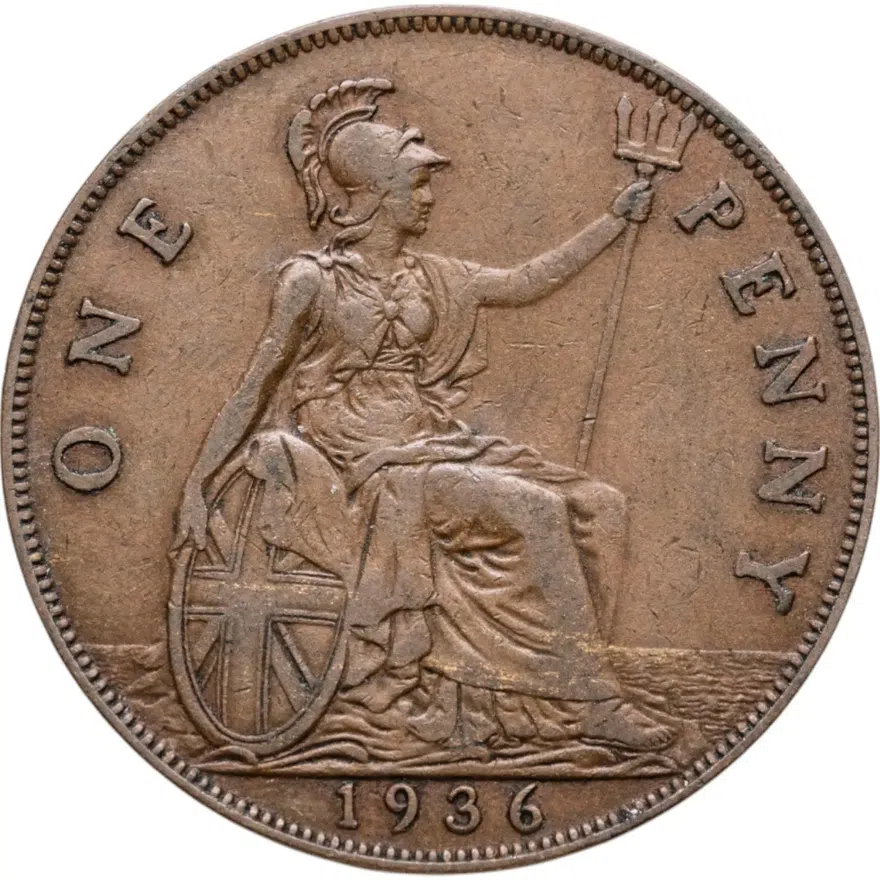 Великобритания 1 пенни (penny) 1936