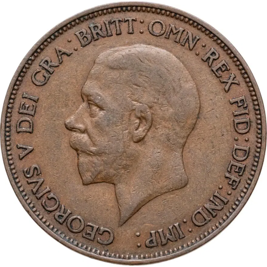 Великобритания 1 пенни (penny) 1936, реверс
