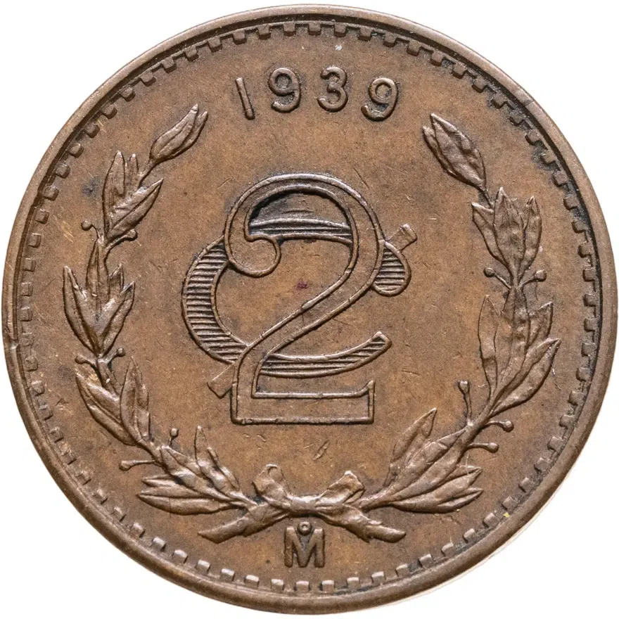 Мексика 2 сентаво (centavos) 1939