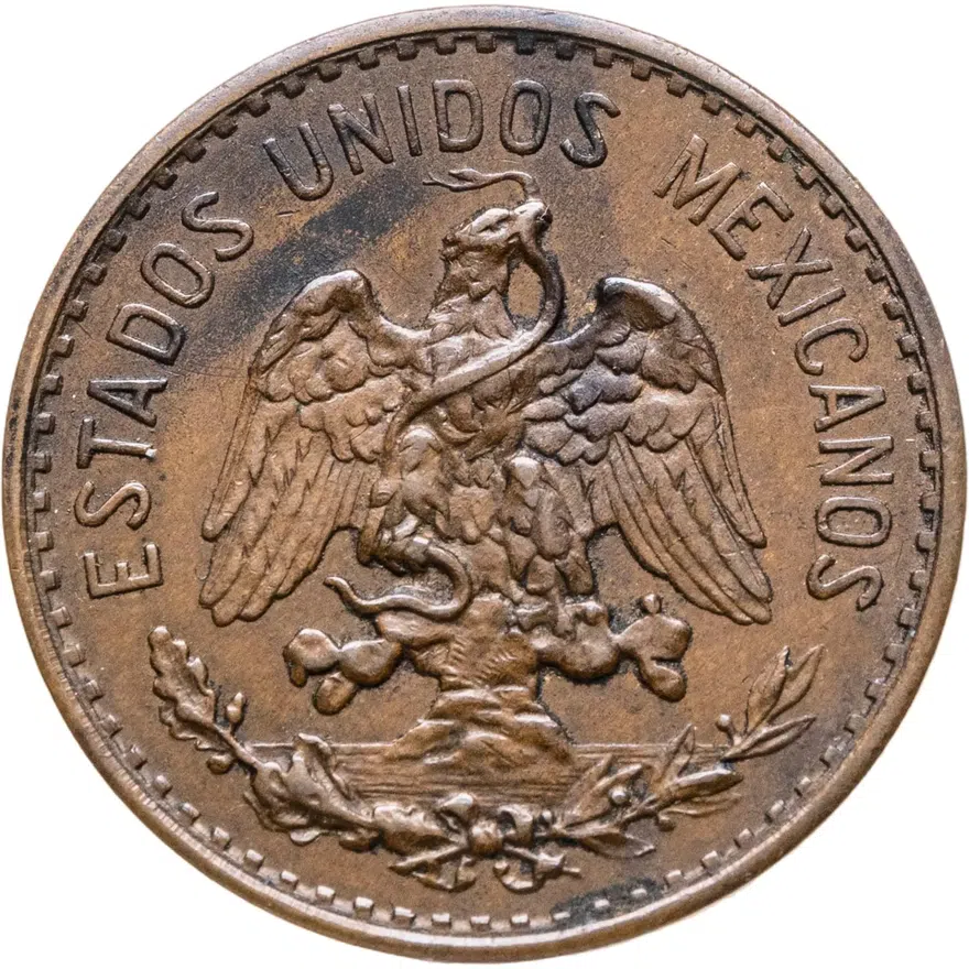 Мексика 2 сентаво (centavos) 1939, реверс