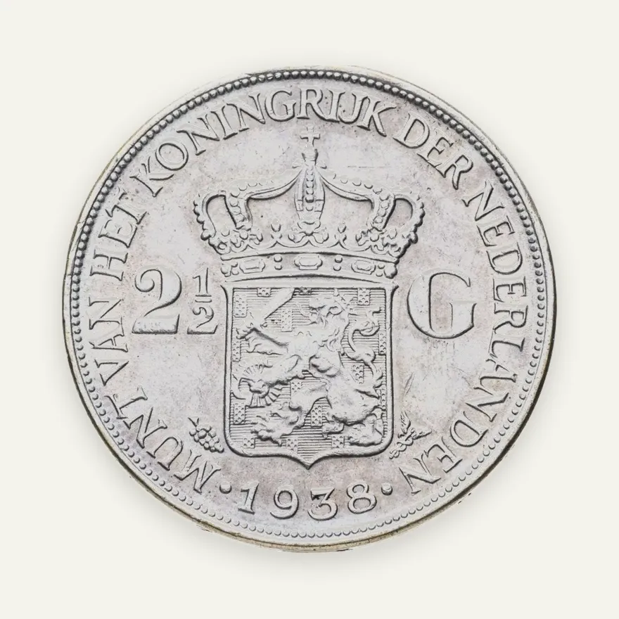 Нидерланды 2 1/2 гульдена (gulden) 1938, реверс