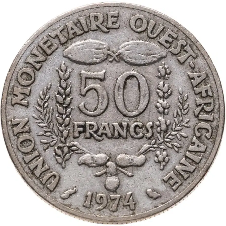Западная Африка (BCEAO) 50 франков (francs) 1974, аверс