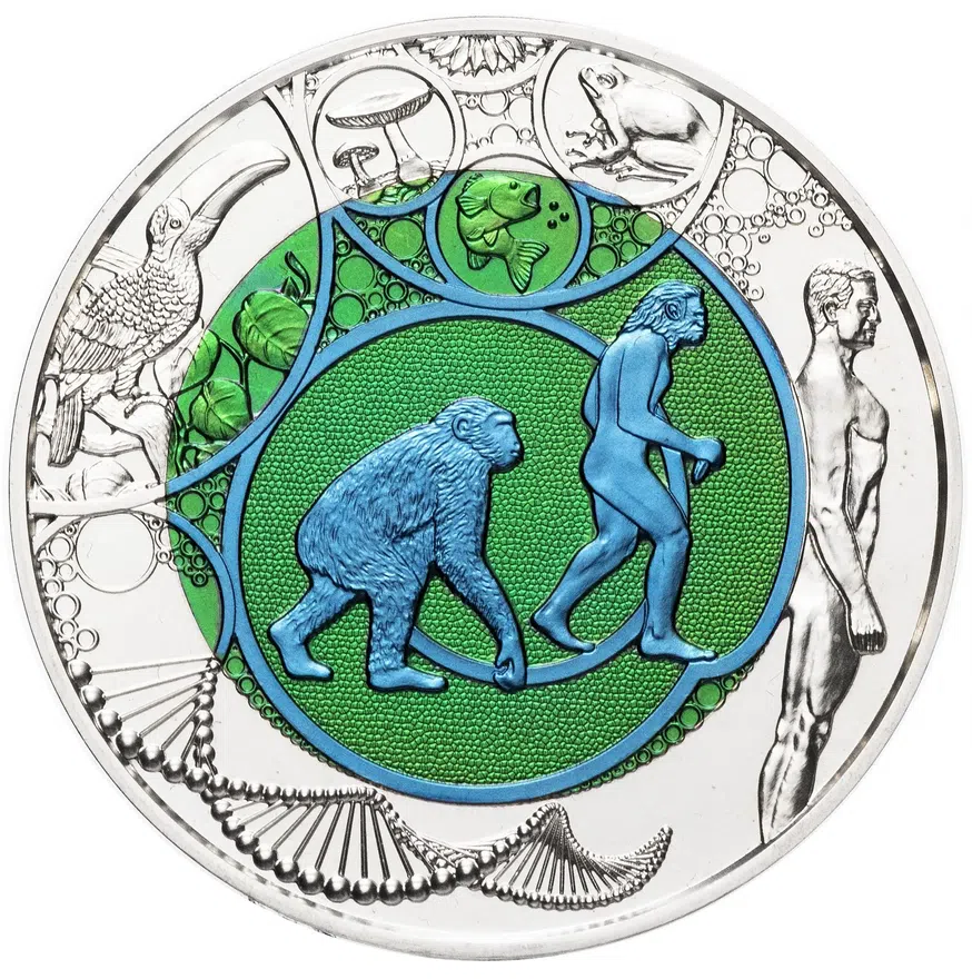 Австрия 25 euro (евро) 2014 "Эволюция" в футляре с сертификатом