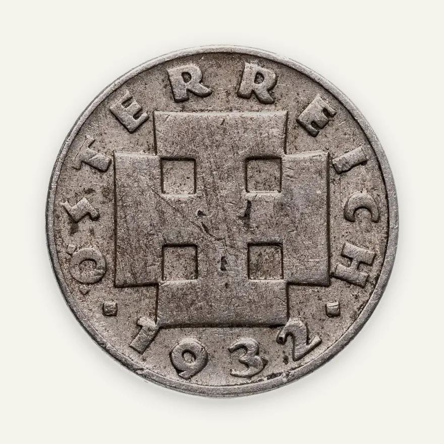 Австрия 5 грошей (groschen) 1932, реверс