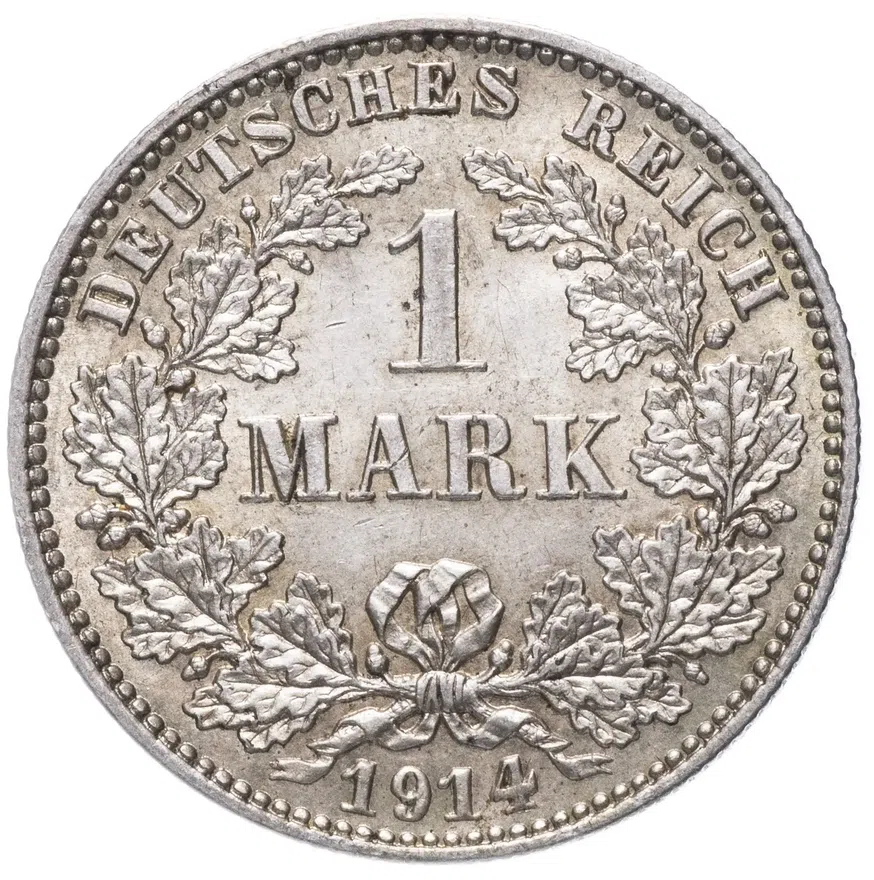 Германия (Германская империя) 1 марка 1914 "E", аверс