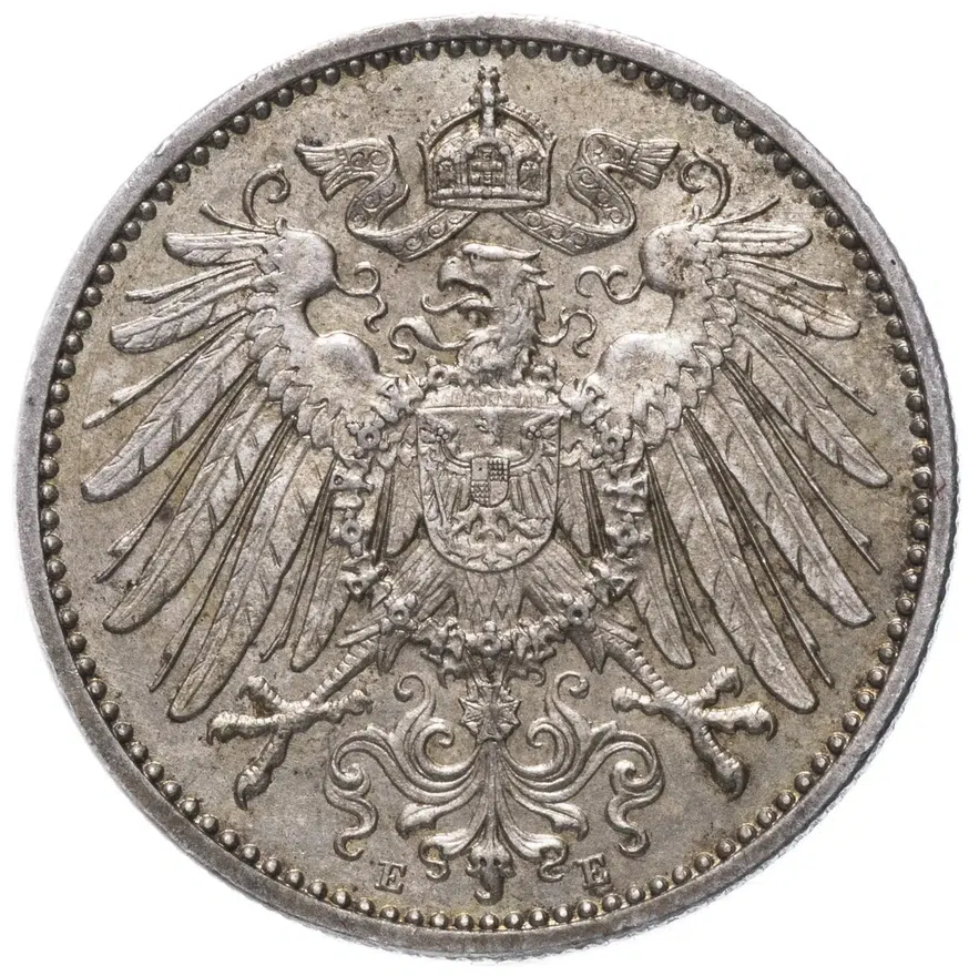 Германия (Германская империя) 1 марка 1914 "E", реверс