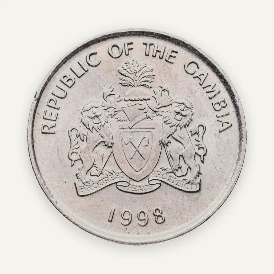 Гамбия 25 бутутов (bututs) 1998, реверс