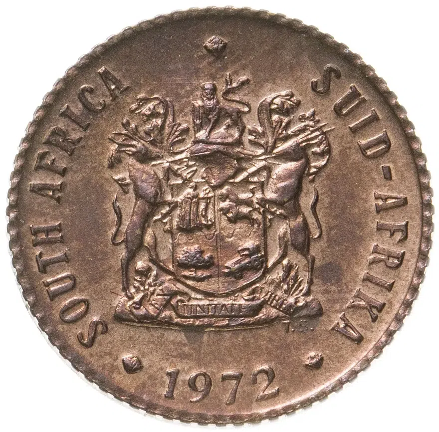 ЮАР 1/2 цента (cent) 1972, реверс