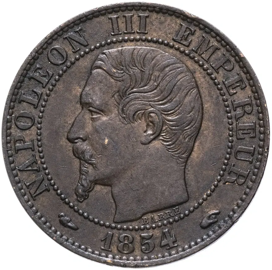 Франция 5 сантимов (centimes) 1854 А
