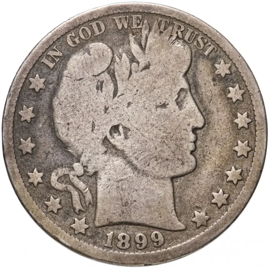 США 50 центов (1/2 доллара, half dollar) 1899 Без отметки монетного двора, реверс