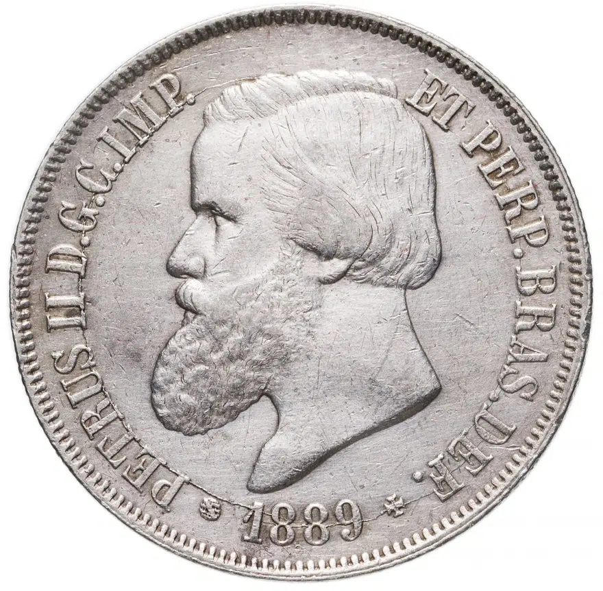 Бразилия 2000 рейс (reis) 1889, аверс