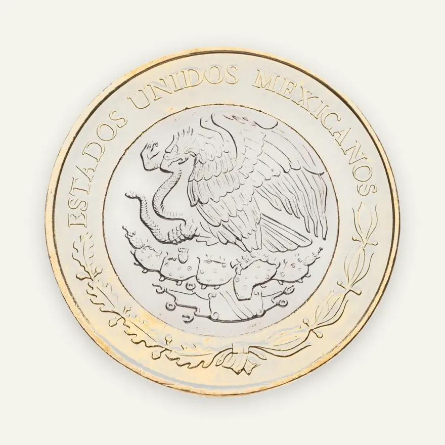 Мексика 20 песо (pesos) 2016 50 лет Плану DN-III-E, реверс