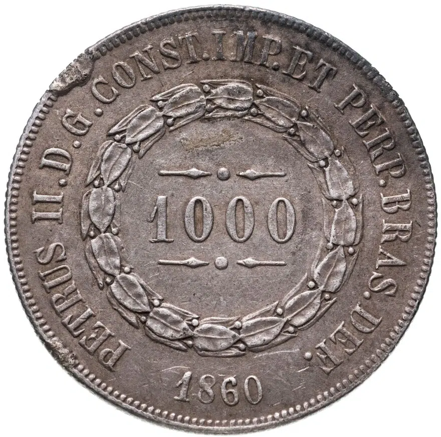 Бразилия 1000 рейс (reis) 1860