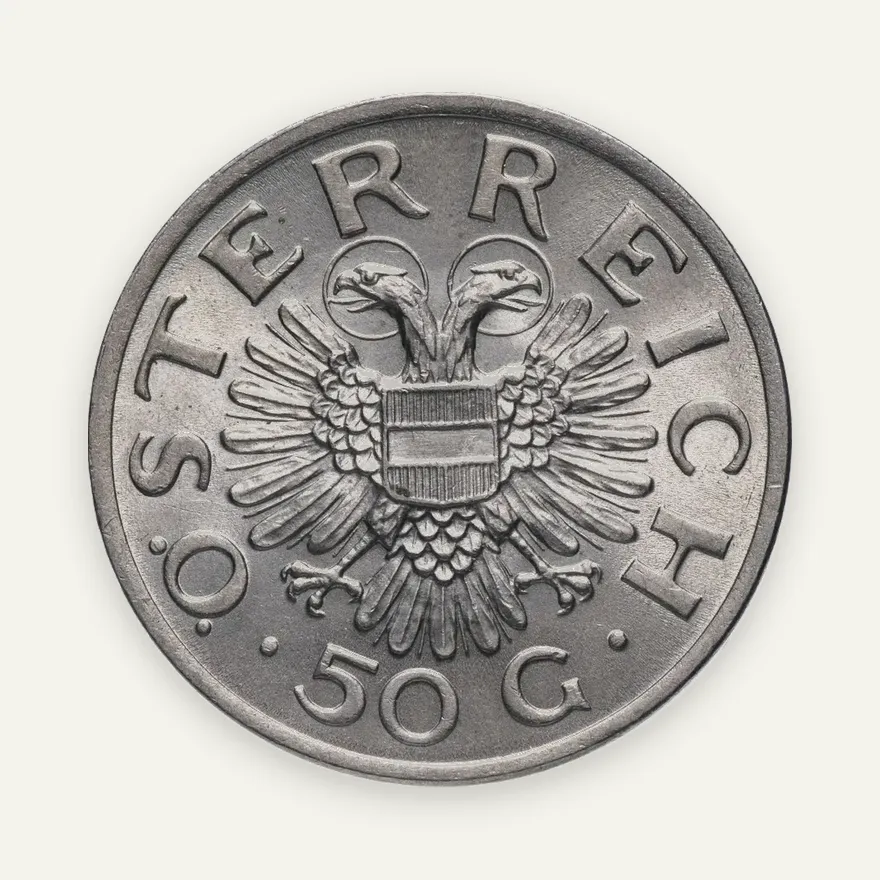 Австрия 50 грошей (groschen) 1935, реверс