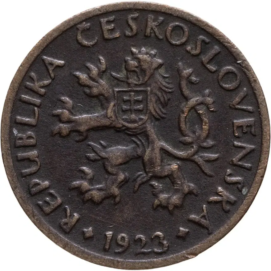 Чехословакия 5 геллеров (haleru) 1923, реверс