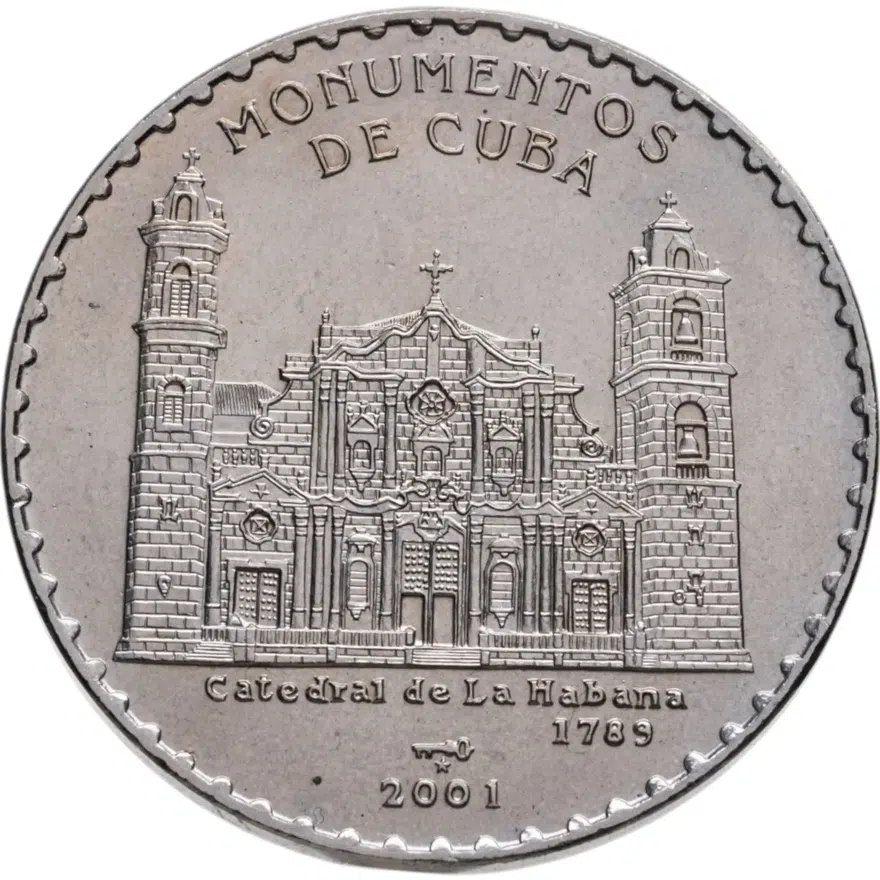 Куба 1 песо (peso) 2001  Монументы Кубы - Церковь Святой Троицы, Гавана