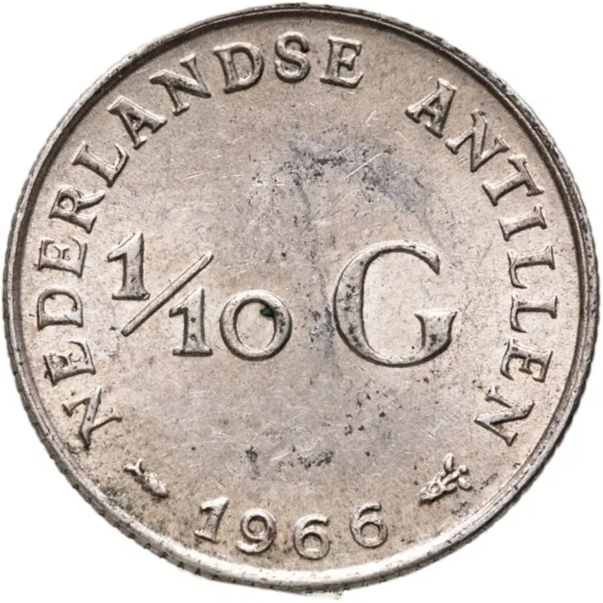 Нидерландские Антильские острова 1/10 гульдена (gulden) 1966