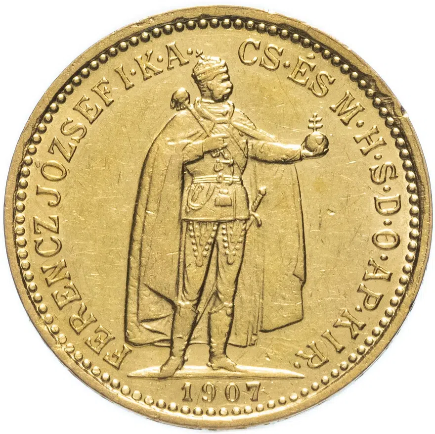 Венгрия 10 крон (korona) 1907, реверс
