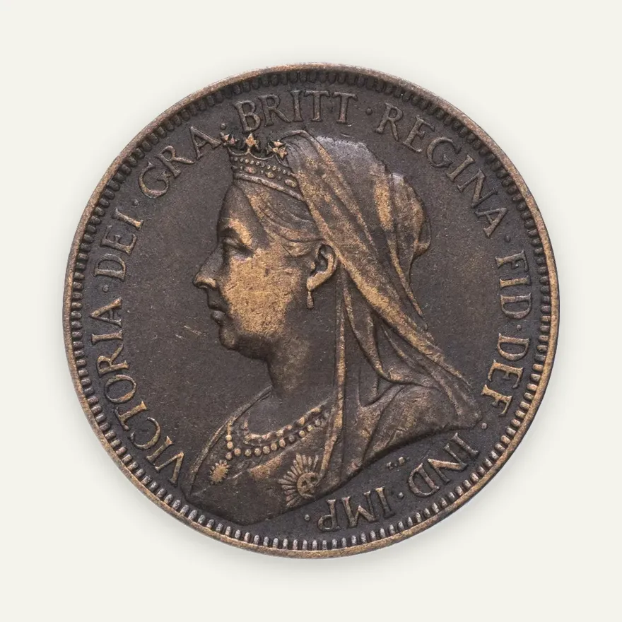 Великобритания 1/2 пенни (penny) 1900, аверс
