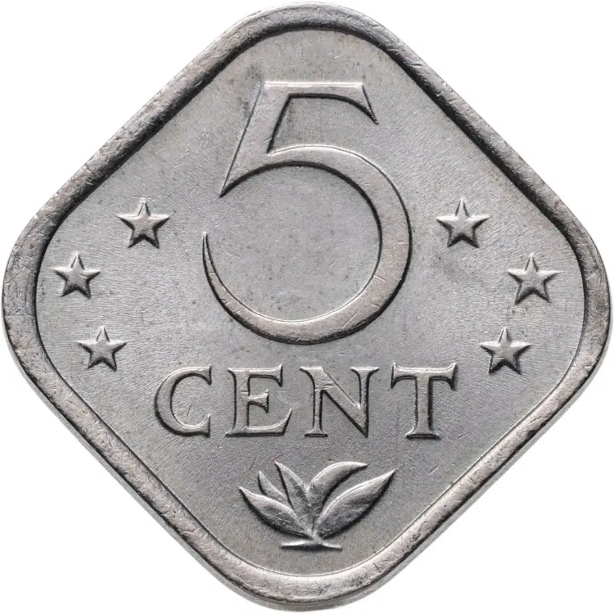 Нидерландские Антильские острова 5 центов (cents) 1971, реверс
