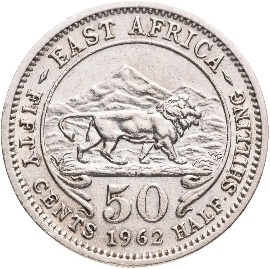 Британская Восточная Африка 50 центов (cents) 1962, аверс