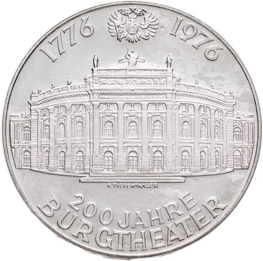 Австрия 100 шиллингов (shillings) 1976   "200 лет Бургтеатру"