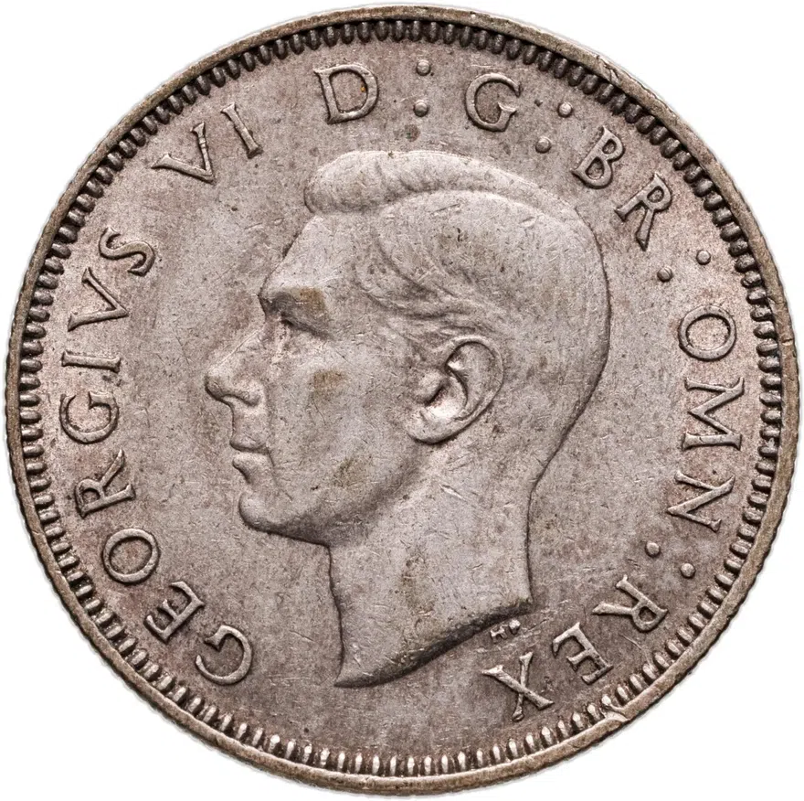 Великобритания 1 шиллинг (shilling) 1940   Шотландский шиллинг - лев, сидящий на короне, аверс