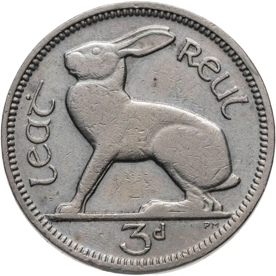 Ирландия 3 пенса (pence) 1961, реверс