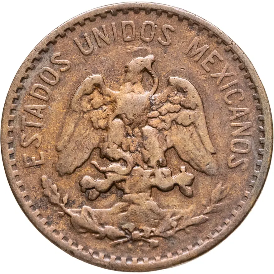 Мексика 2 сентаво (centavos) 1927, реверс