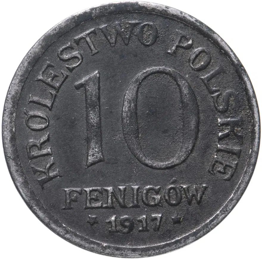 Польша 10 фенигов (fenigow) 1917, аверс
