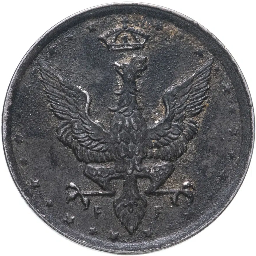 Польша 10 фенигов (fenigow) 1917, реверс